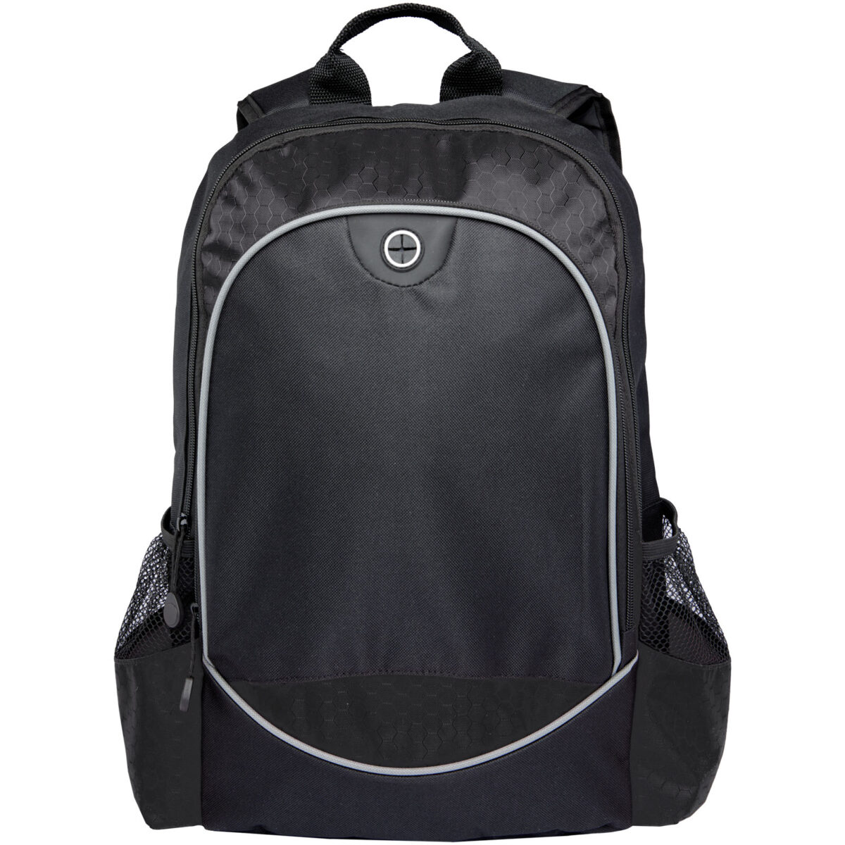 Benton 15" laptop backpack 15L – Solid black front view