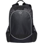 Benton 15" laptop backpack 15L – Solid black front view
