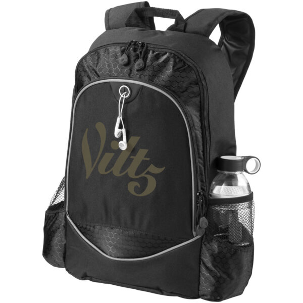 Benton 15" laptop backpack 15L – Solid black with logo