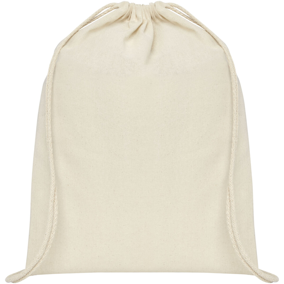 Oregon 100 g/m² cotton drawstring bag 5L – Natural front view
