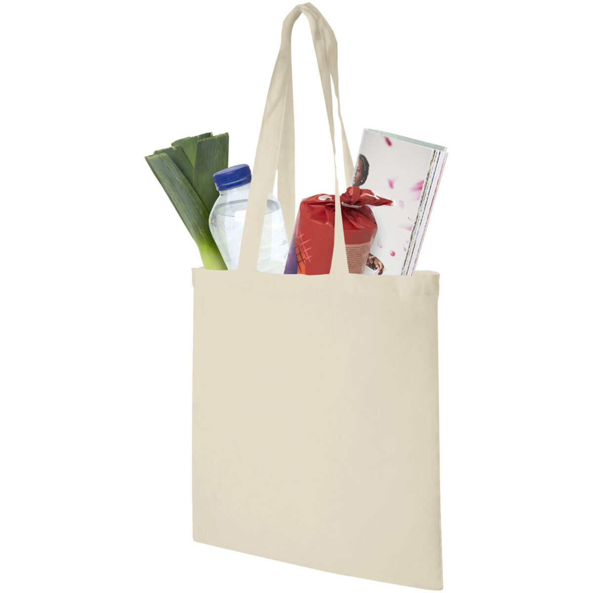 Madras 140 g/m² cotton tote bag 7L – Natural extra view