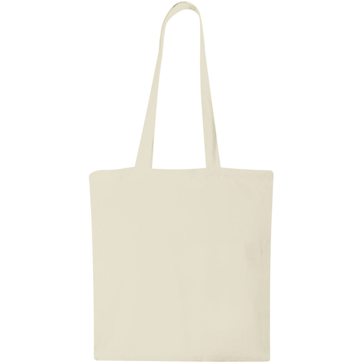 Madras 140 g/m² cotton tote bag 7L – Natural front view