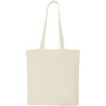 Madras 140 g/m² cotton tote bag 7L – Natural front view