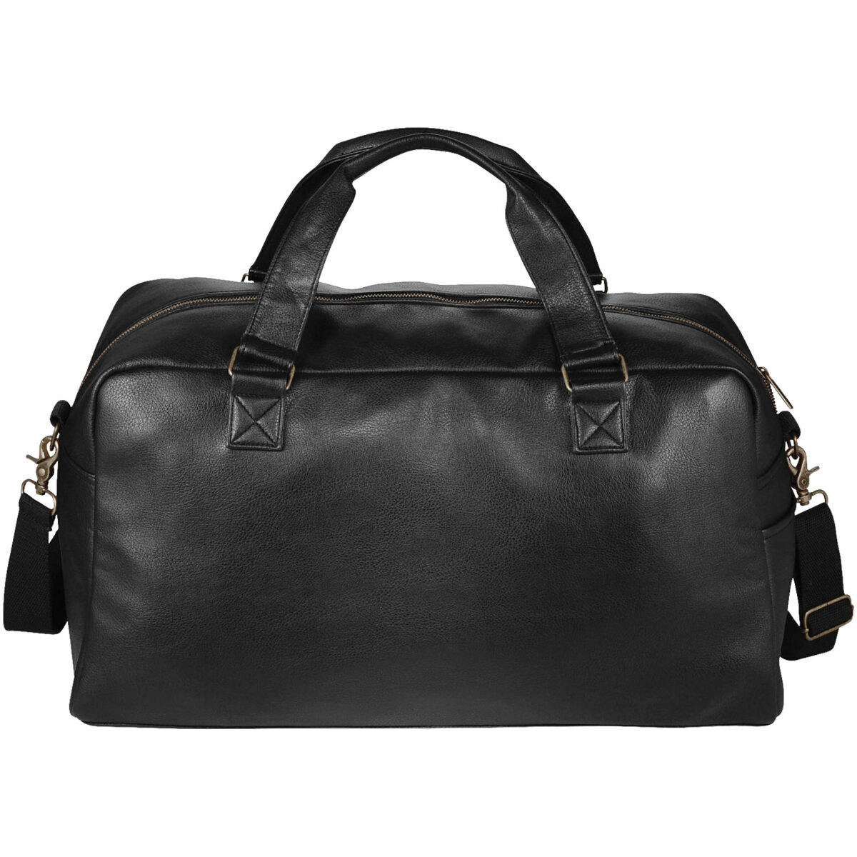 Oxford weekend travel duffel bag 25L – Solid black back view