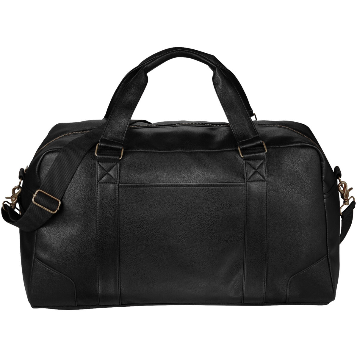 Oxford weekend travel duffel bag 25L – Solid black front view