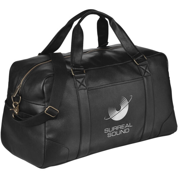 Oxford weekend travel duffel bag 25L – Solid black with logo