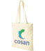 Peru 180 g/m² cotton tote bag 7L – Natural with logo