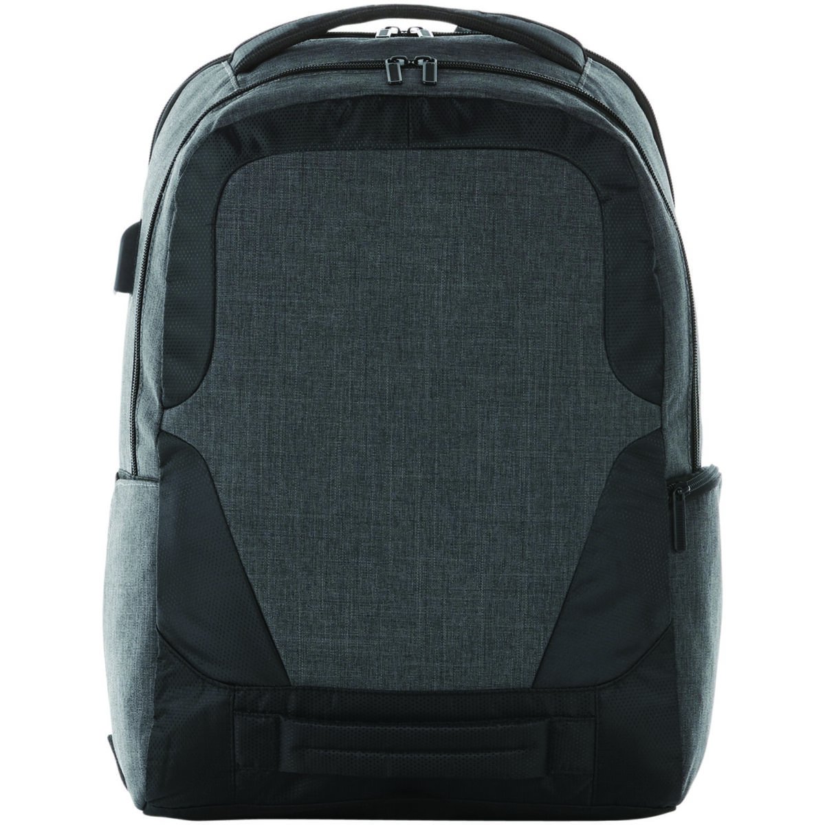 Overland 17" TSA laptop backpack 18L – Charcoal front view