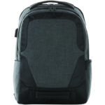 Overland 17" TSA laptop backpack 18L – Charcoal front view