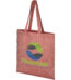 Pheebs 150 g/m² recycled tote bag 7L – Heather red with logo