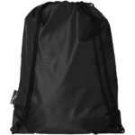 Oriole RPET drawstring bag 5L – Solid black back view