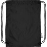 Oriole RPET drawstring bag 5L – Solid black extra view