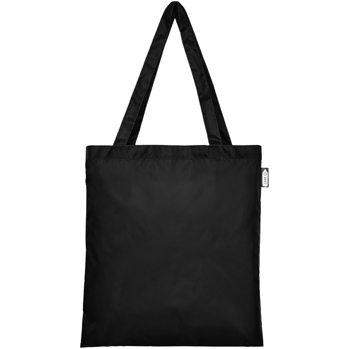 Sai RPET tote bag 7L – Solid black front view