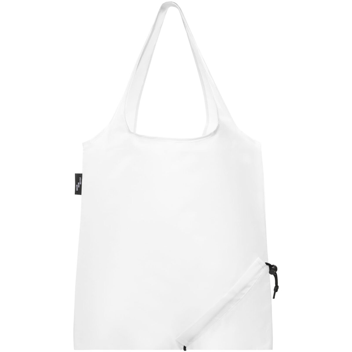 Sabia RPET foldable tote bag 7L – White back view