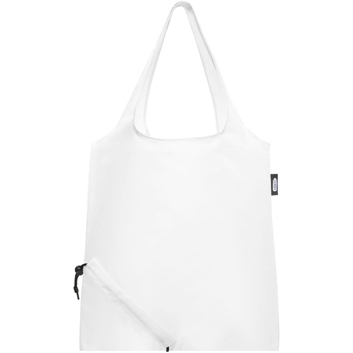 Sabia RPET foldable tote bag 7L – White front view