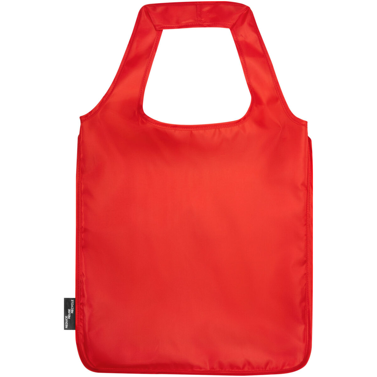 Ash RPET large foldable tote bag 14L – Red back view