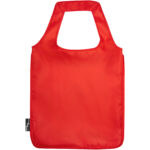 Ash RPET large foldable tote bag 14L – Red back view