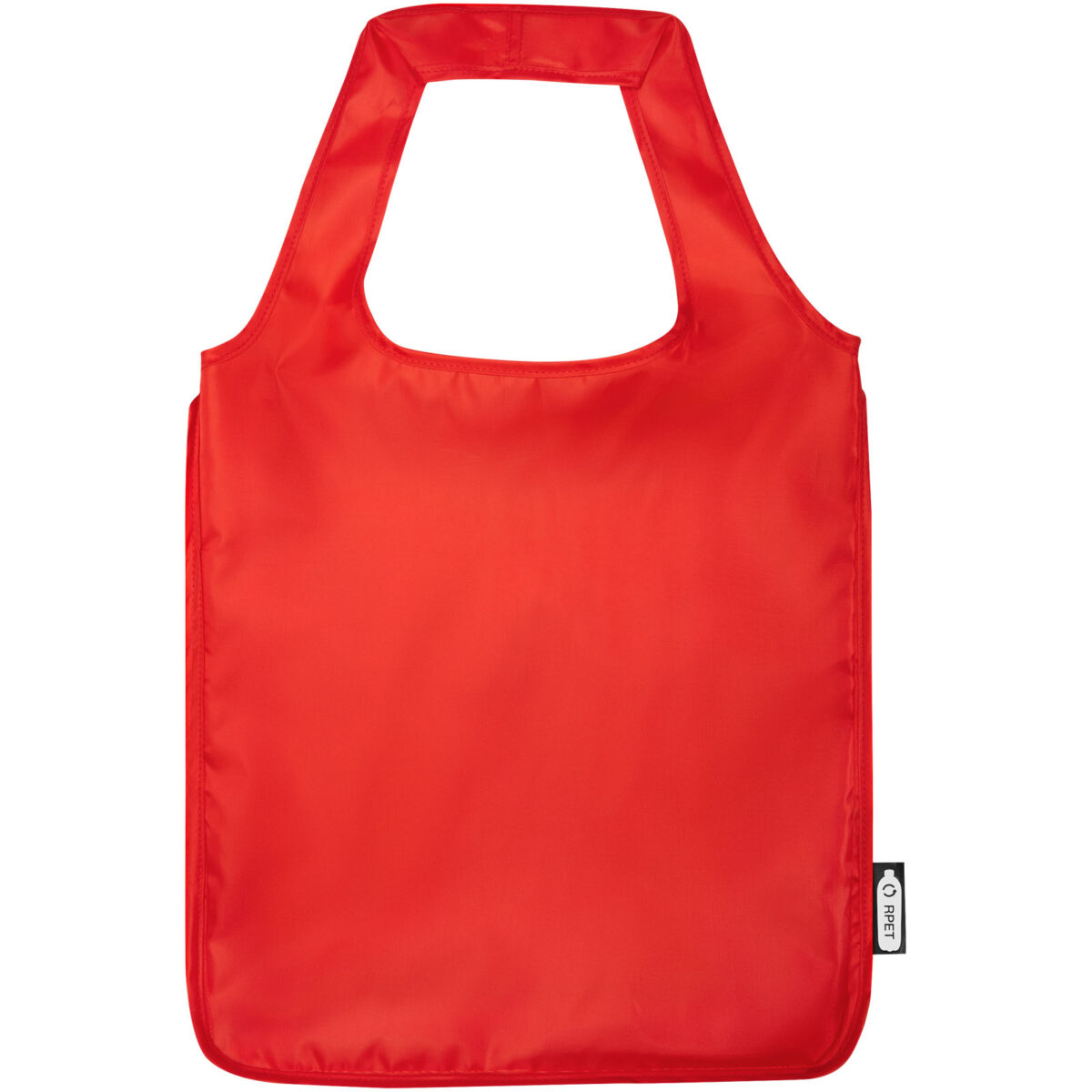Ash RPET large foldable tote bag 14L – Red front view