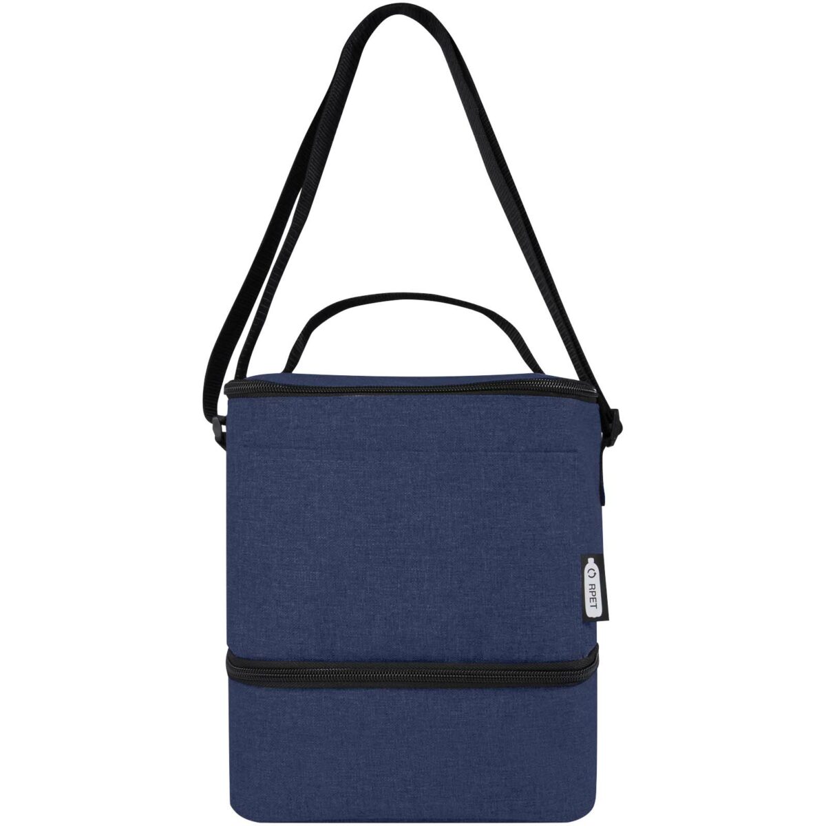 Tundra 9-can GRS RPET lunch cooler bag 9L – Heather navy front view