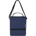 Tundra 9-can GRS RPET lunch cooler bag 9L – Heather navy front view