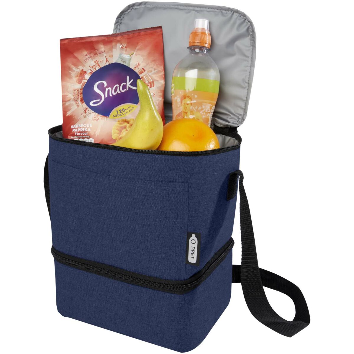 Tundra 9-can GRS RPET lunch cooler bag 9L – Heather navy extra view