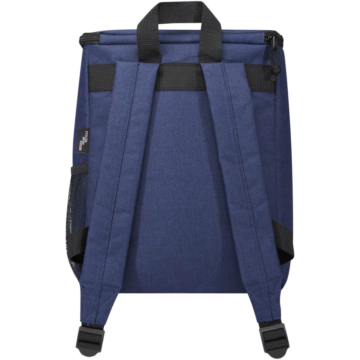Tundra GRS RPET cooler backpack 12L – Heather navy back view