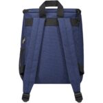 Tundra GRS RPET cooler backpack 12L – Heather navy back view