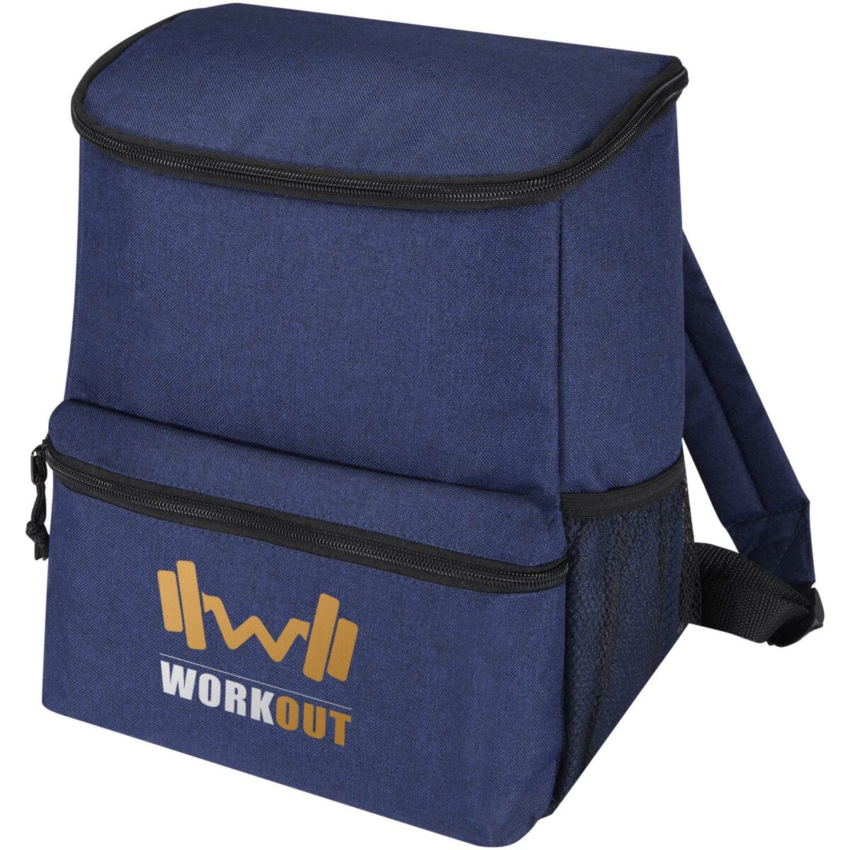 Tundra GRS RPET cooler backpack 12L – Heather navy with logo