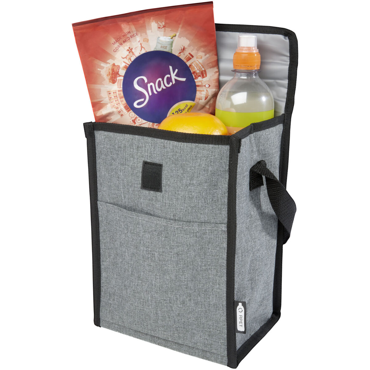 Reclaim 4-can GRS RPET cooler bag 5L – Heather grey extra view