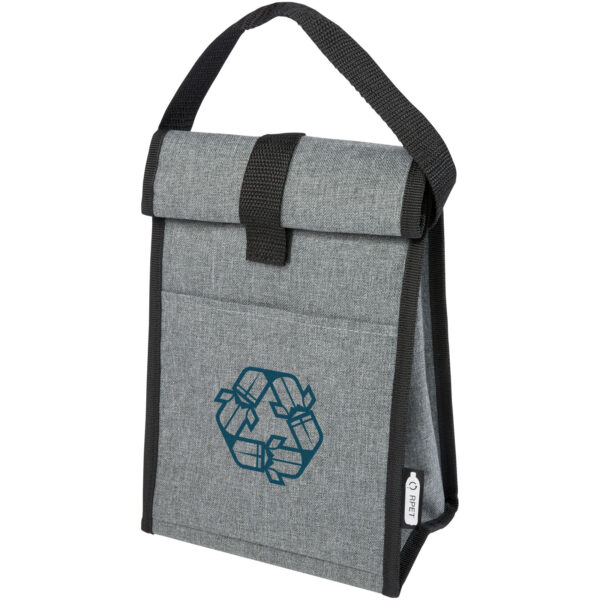 Reclaim 4-can GRS RPET cooler bag 5L – Heather grey with logo
