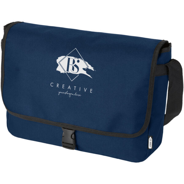 Retrend RPET shoulder bag 6L – Navy with logo