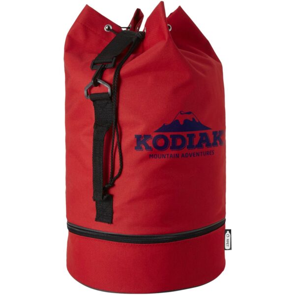 Retrend RPET sailor duffel bag 35L – Red with logo