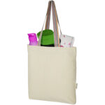Rainbow 180 g/m² recycled cotton tote bag 5L – Natural extra view