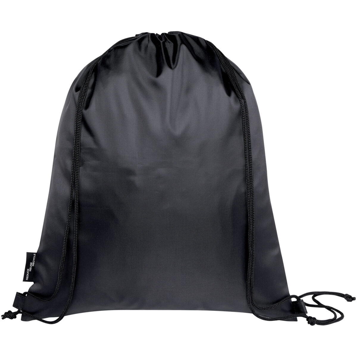 Ash recycled foldable drawstring bag 7L – Heather grey back view