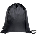 Ash recycled foldable drawstring bag 7L – Heather grey back view