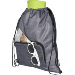 Ash recycled foldable drawstring bag 7L – Heather grey extra view