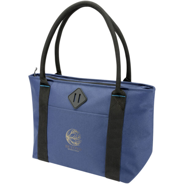 REPREVE® Our Ocean™ 12-can GRS RPET cooler tote bag 11L – Navy with logo