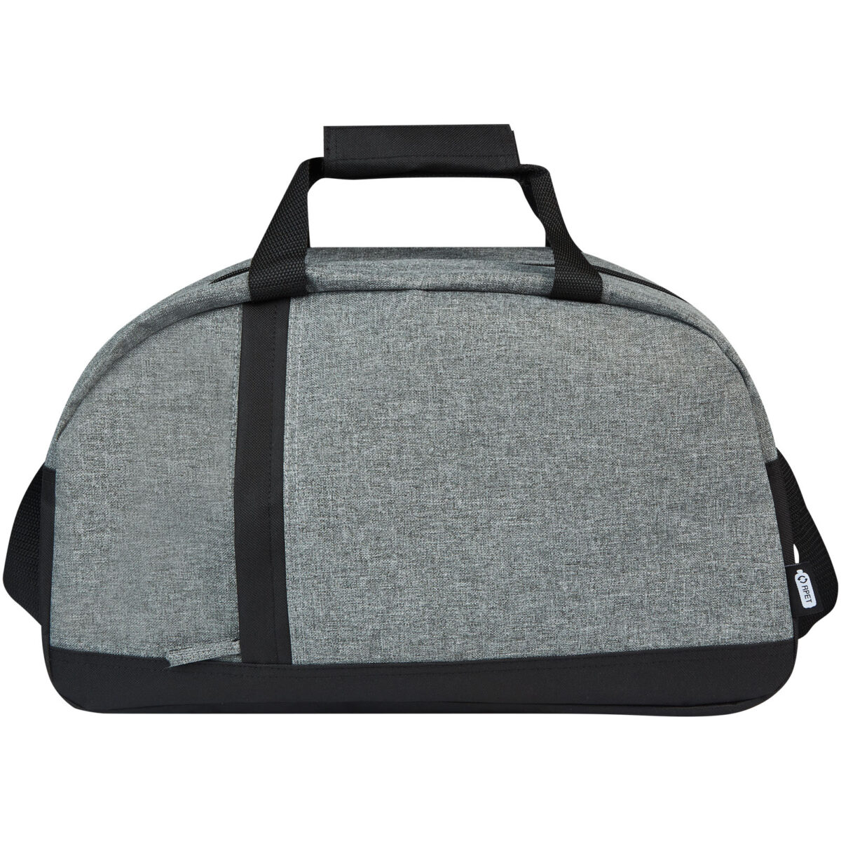 Reclaim GRS recycled two-tone sport duffel bag 21L – Solid black front view