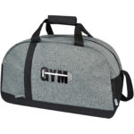 Reclaim GRS recycled two-tone sport duffel bag 21L – Solid black with logo