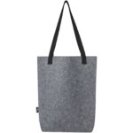 Felta GRS recycled felt tote bag with wide bottom 12L – Medium grey back view