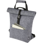 Felta GRS recycled felt roll-top bike bag 13L – Medium grey extra view