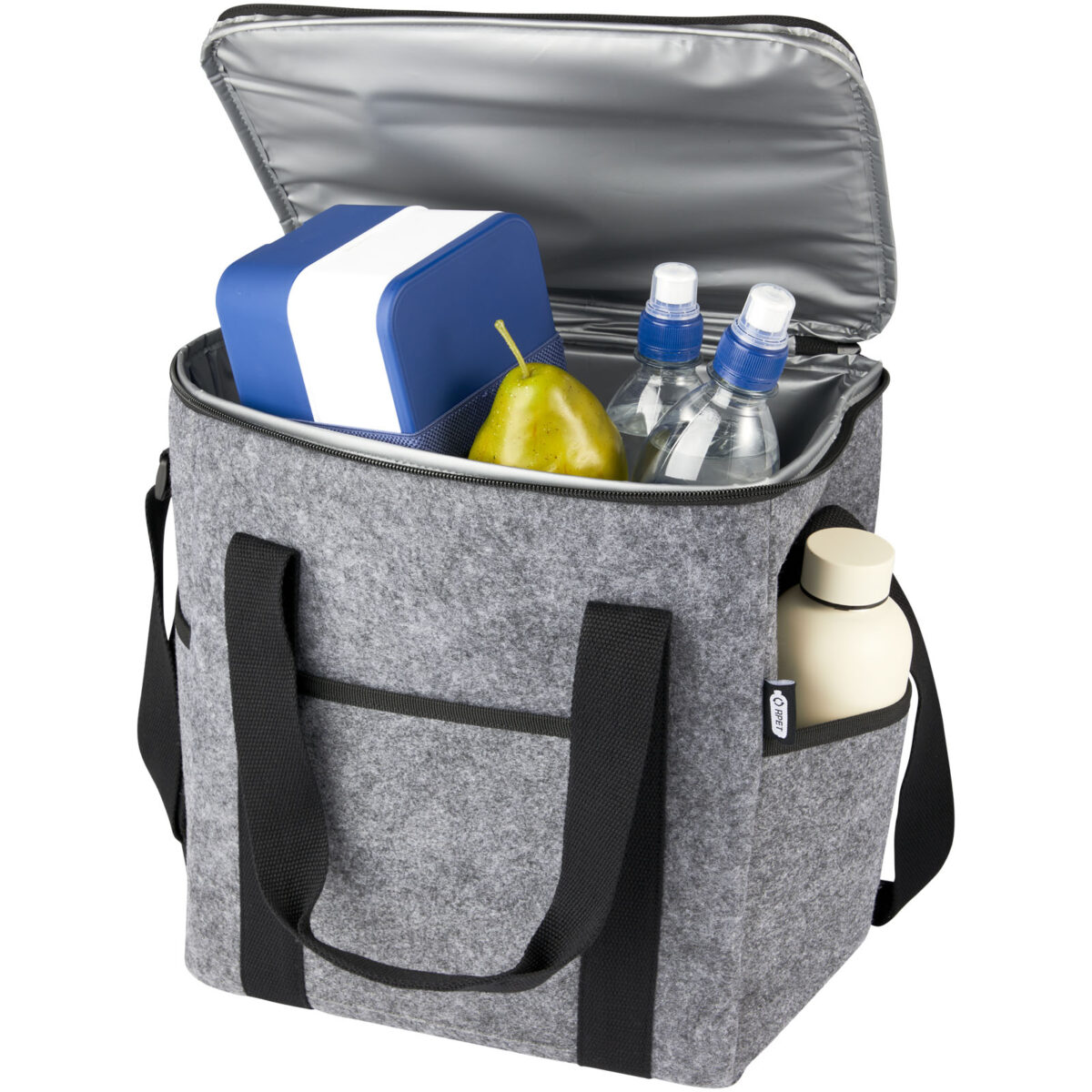 Felta GRS recycled felt bottle cooler bag 21L – Medium grey extra view