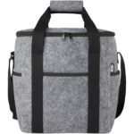 Felta GRS recycled felt bottle cooler bag 21L – Medium grey front view