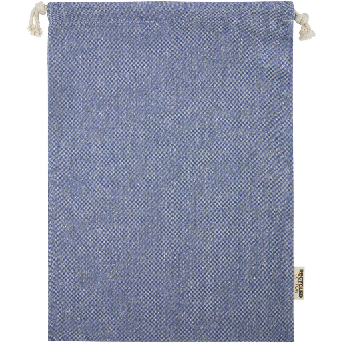 Pheebs 150 g/m² GRS recycled cotton gift bag large 4L – Heather blue back view