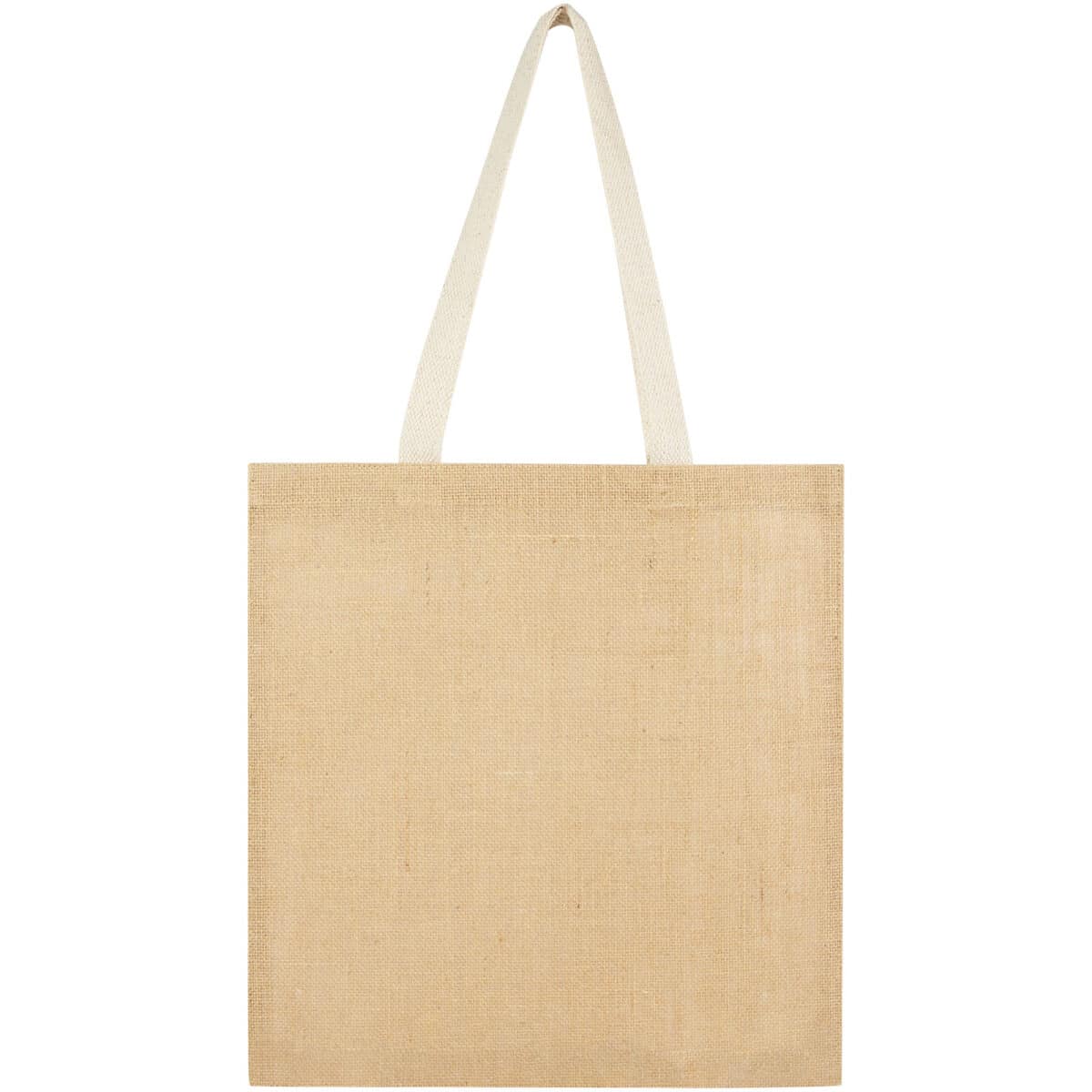 Juta 300 g/m² jute tote bag 7L – Natural front view