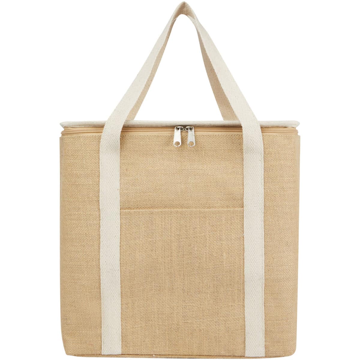 Juta 300 g/m² jute cooler bag 19L – Natural front view