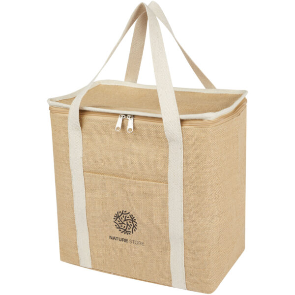 Juta 300 g/m² jute cooler bag 19L – Natural with logo