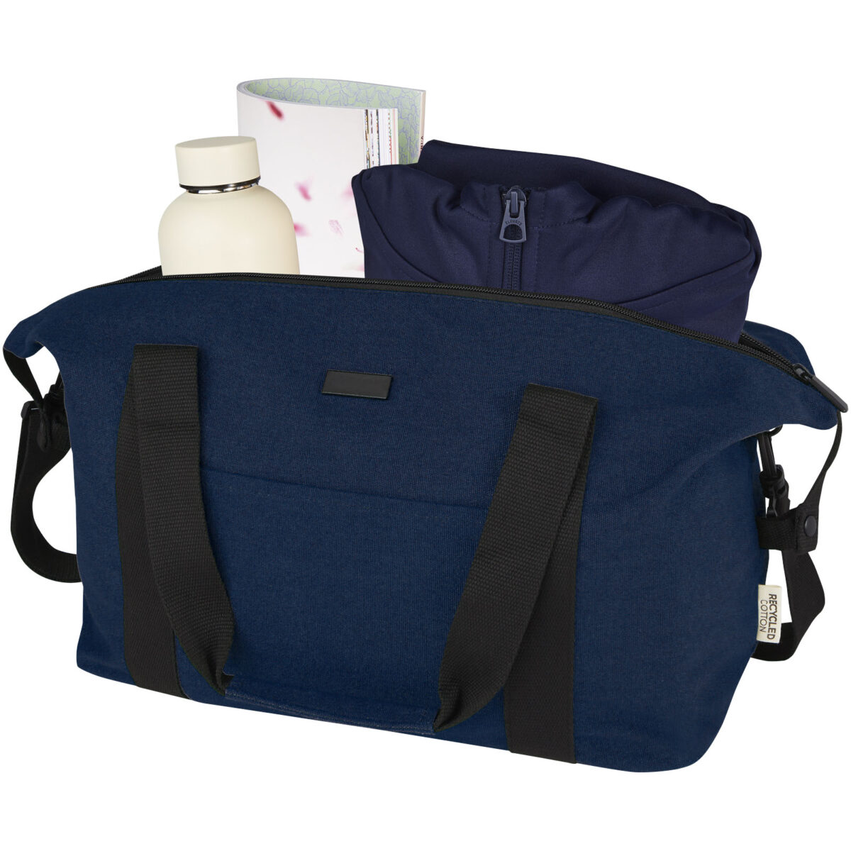 Joey GRS recycled canvas sports duffel bag 25L – Navy extra view