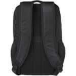 Trailhead 15" GRS recycled lightweight laptop backpack 14L – Solid black back view