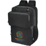 Trailhead 15" GRS recycled lightweight laptop backpack 14L – Solid black with logo